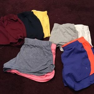 8 pairs of work out shorts