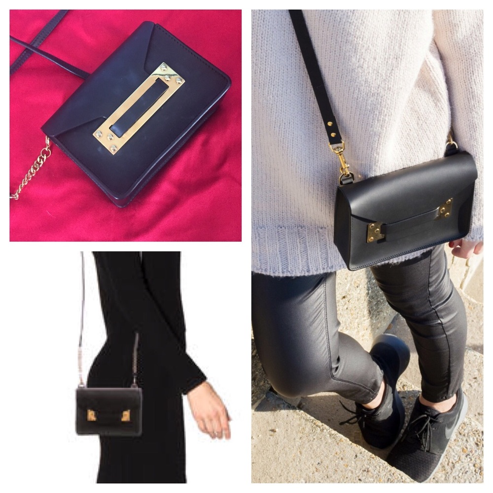 Authentic SOPHIE HULME NANO LEATHER CROSSBODY BAG