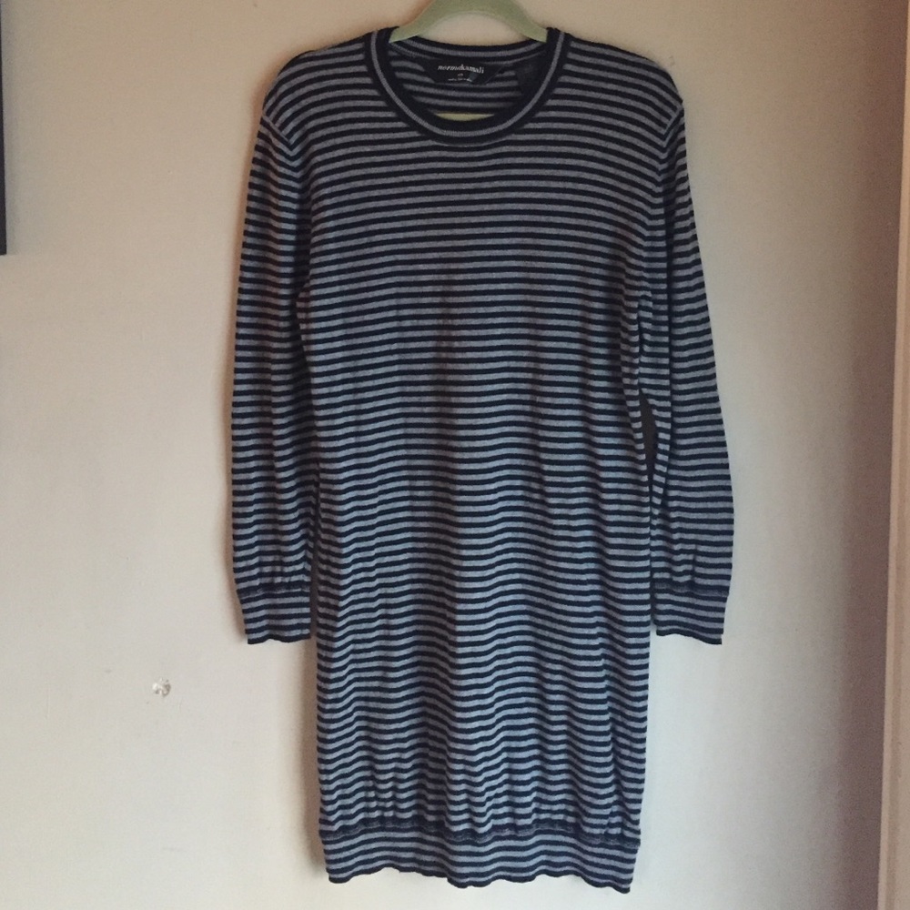 Black and gray striped dress