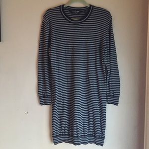 Black and gray striped dress