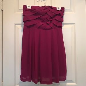 Size 8 purple strapless dress from express.