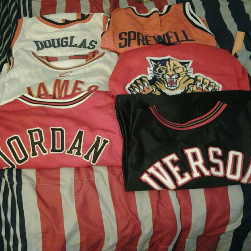 Authentic basketball/ hockey jerseys
