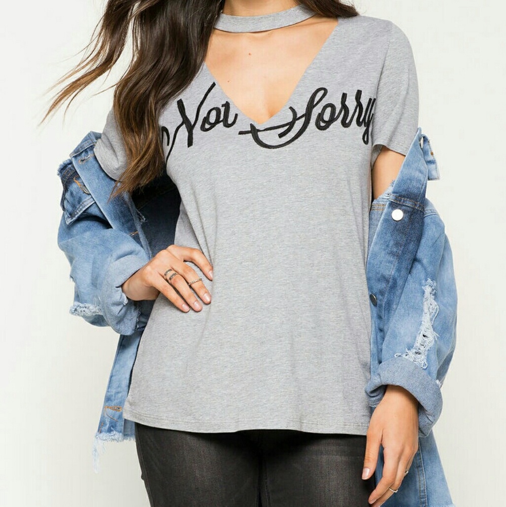 👑  Not sorry embroidered tee! 👑