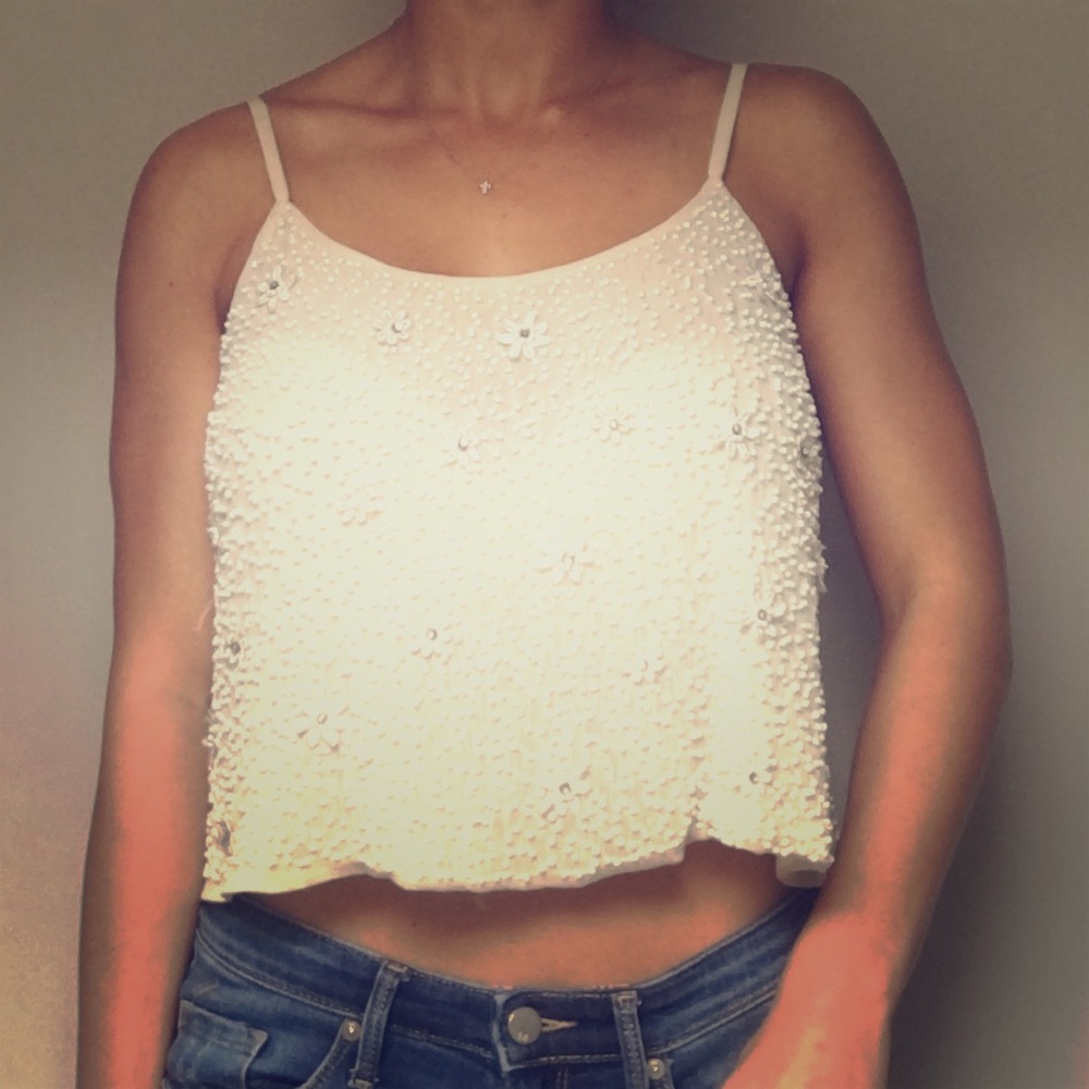 Beaded Crop Top