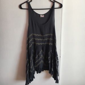 Free People Voile and Lace Trapeze Slip