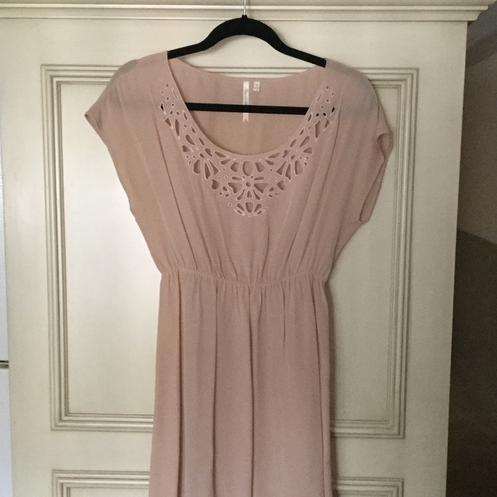 Peach Silk Dress