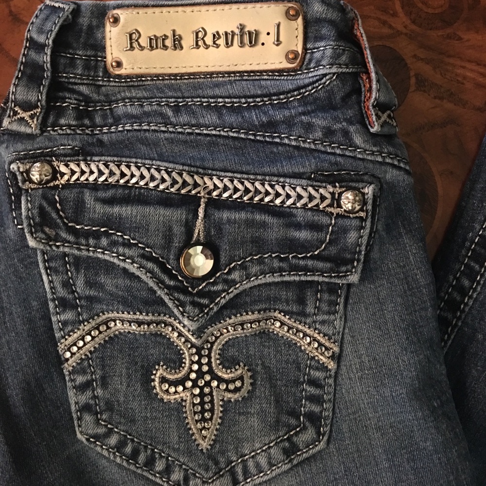 Rock Revival Jeans with Crystals