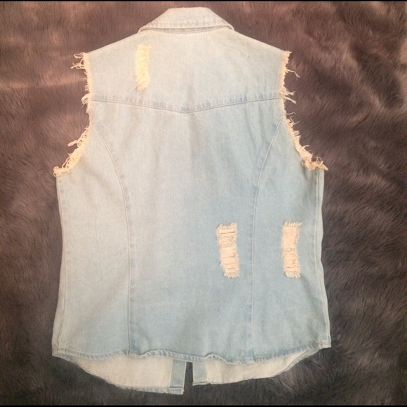 Jean jacket vest size Large - Picture 4 of 4