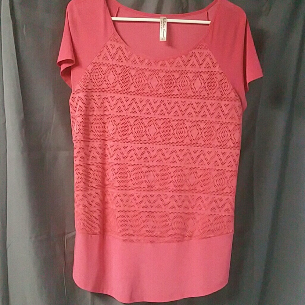 Boutique Aztec Cut-out Top