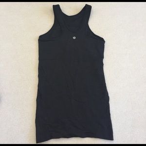 Lululemon Dark Gray Razor back Tank built in bra