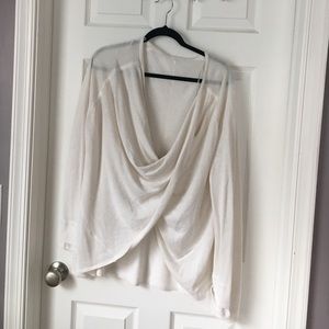 Lululemon Twist and Wrap sweater - white