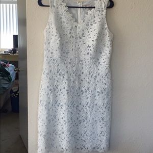 Wedding cocktail dress with blue lining