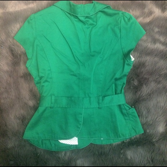 Forever 21 green blazer size Large - Picture 4 of 4