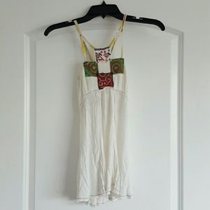 Free People White Crossback Tank