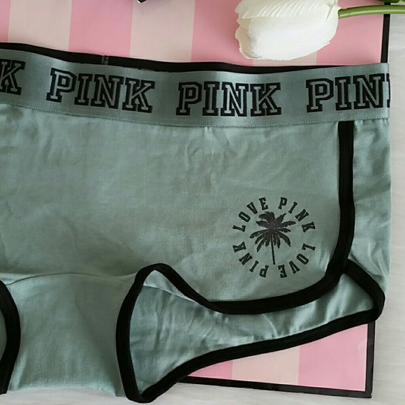 Nwt Pink Victoria's Secret logo boyshort size L - Picture 3 of 4