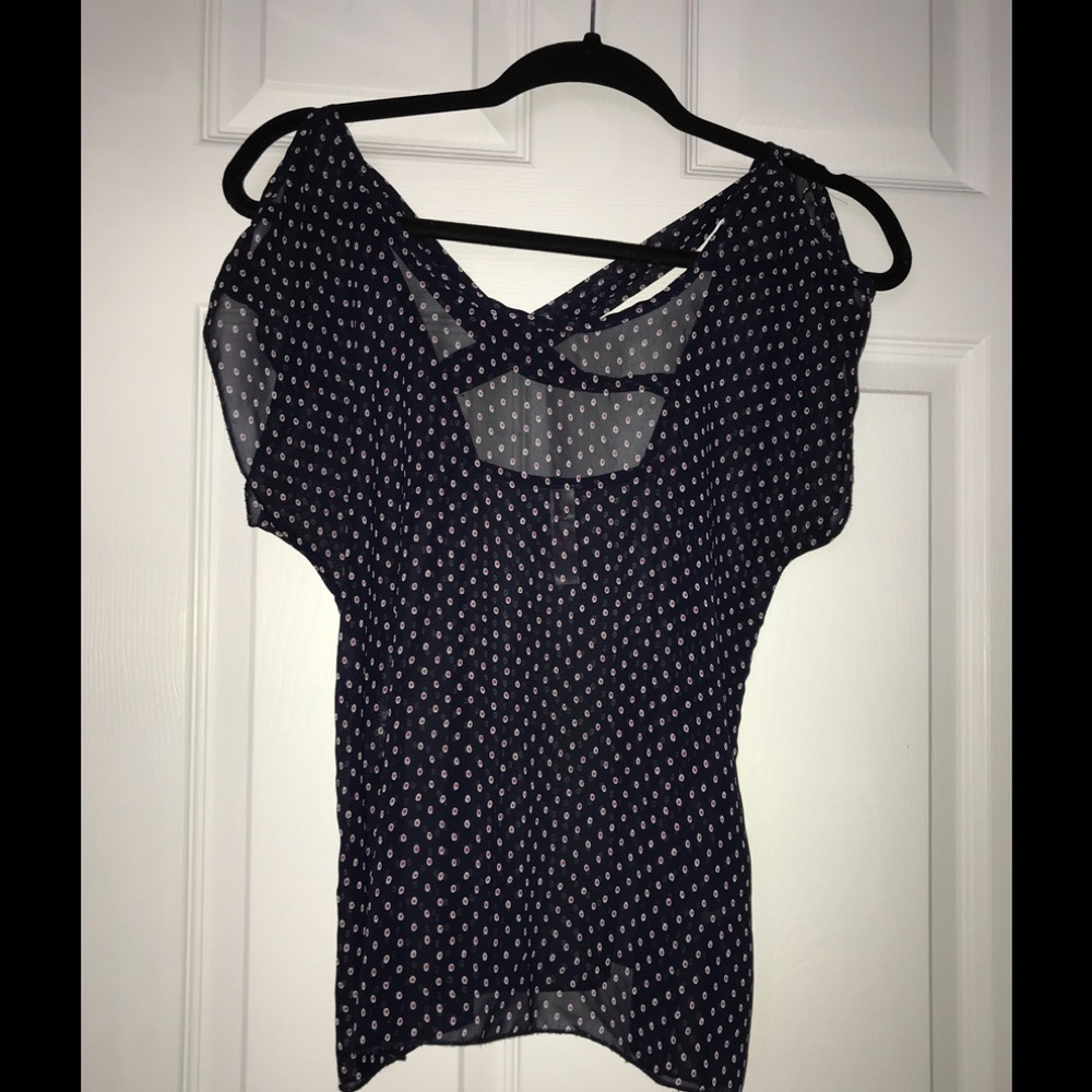 Navy blue sheet top