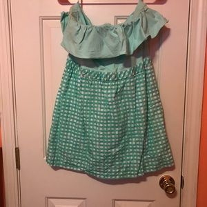 Lilly Pulitzer gingham strapless dress