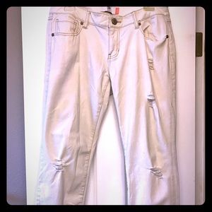 Cabi boyfriend deconstruction jeans