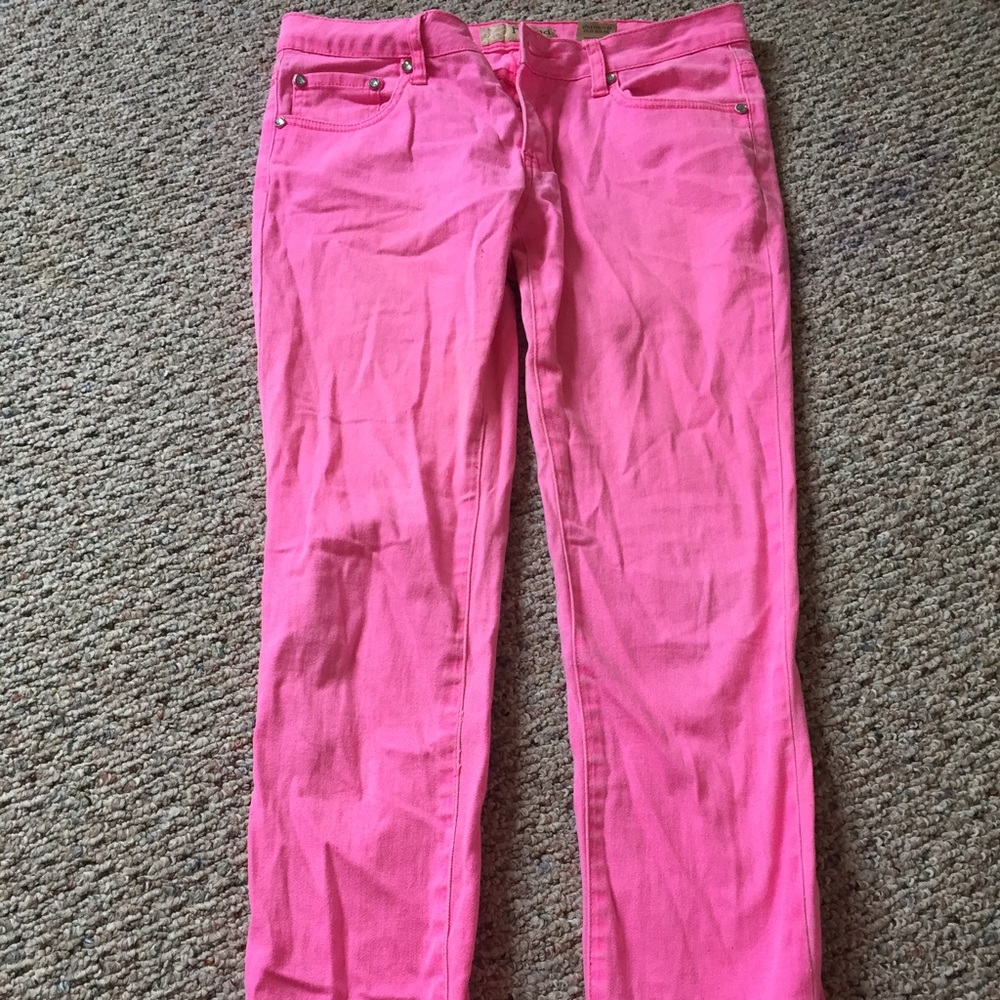 Hybrid & company neon pink jeans