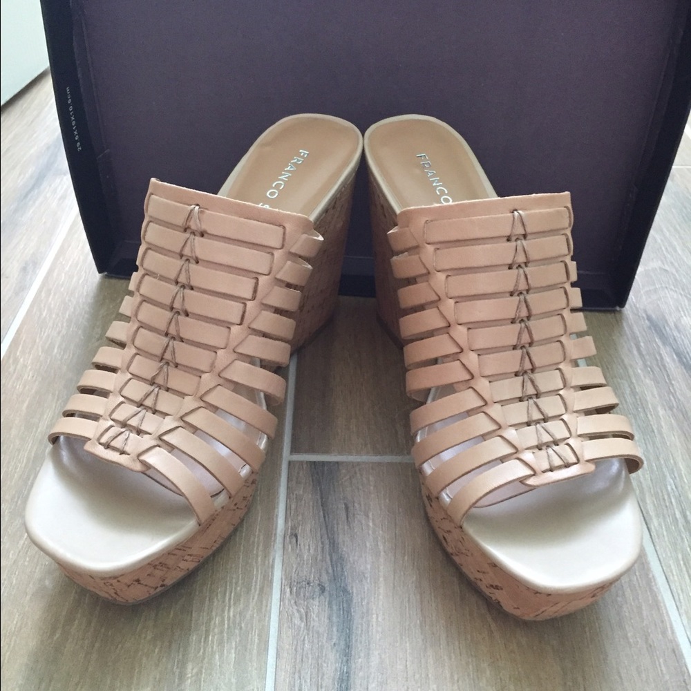 Franco Sarto wedge slides