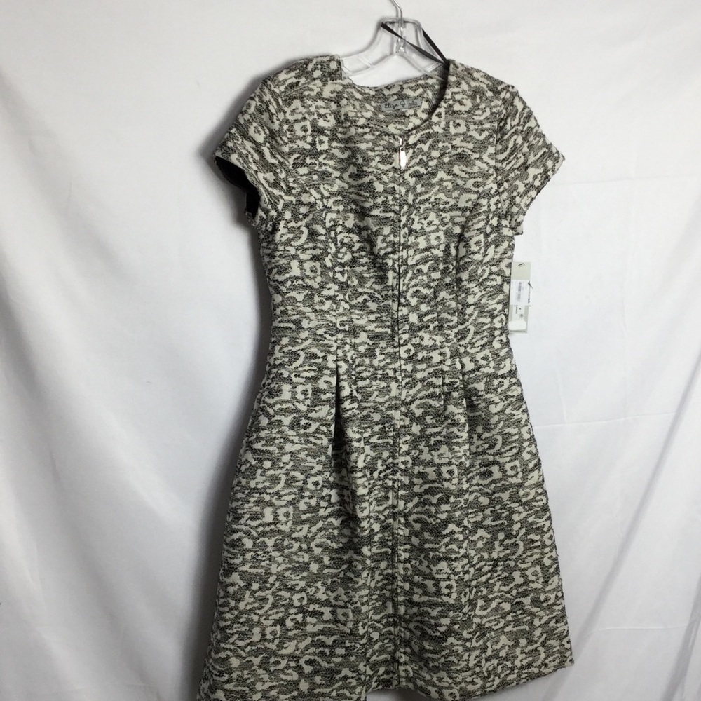 #229💋💛eliza j zip front leopard knit dress - Picture 4 of 4