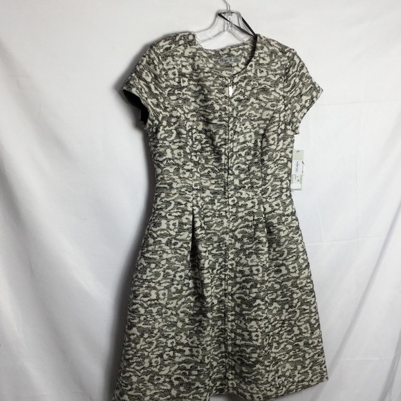 #229💋💛eliza j zip front leopard knit dress - Picture 4 of 4