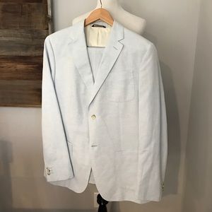 Men's baby blue Banana Republic suit