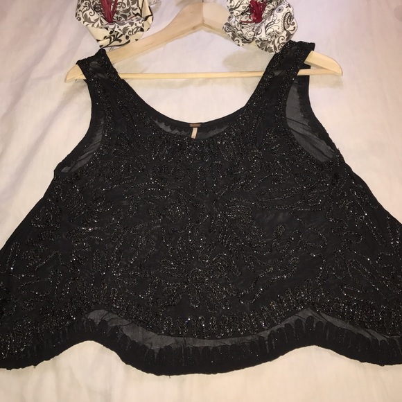 Free People mesh, dressy top - Picture 2 of 4