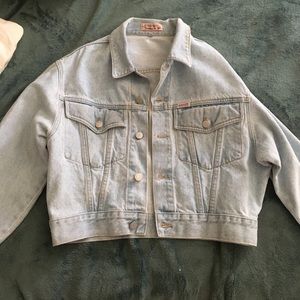 Vintage guess puffy sleeve Jean jacket