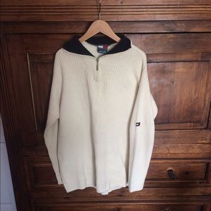 Vintage Tommy Hilfiger cable knit sweater jacket