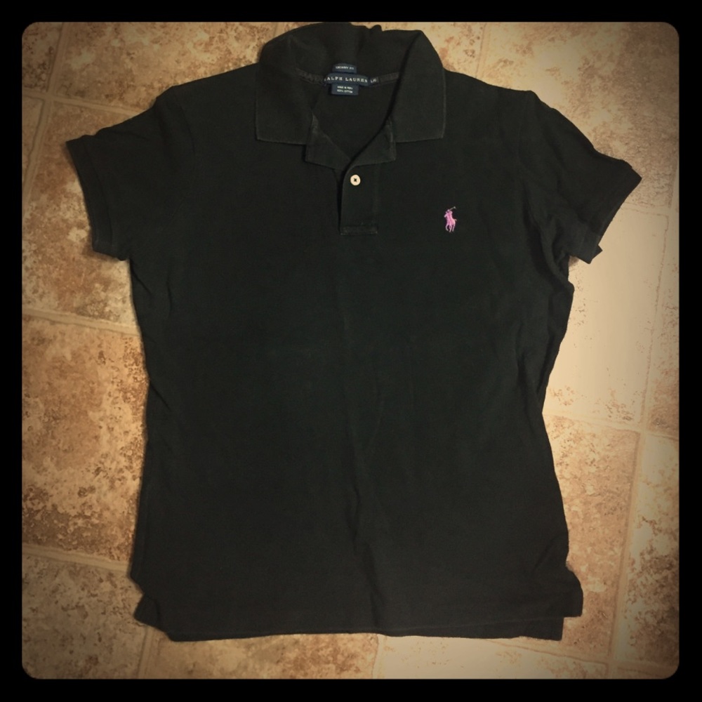 Black Skinny Polo by Ralph Lauren