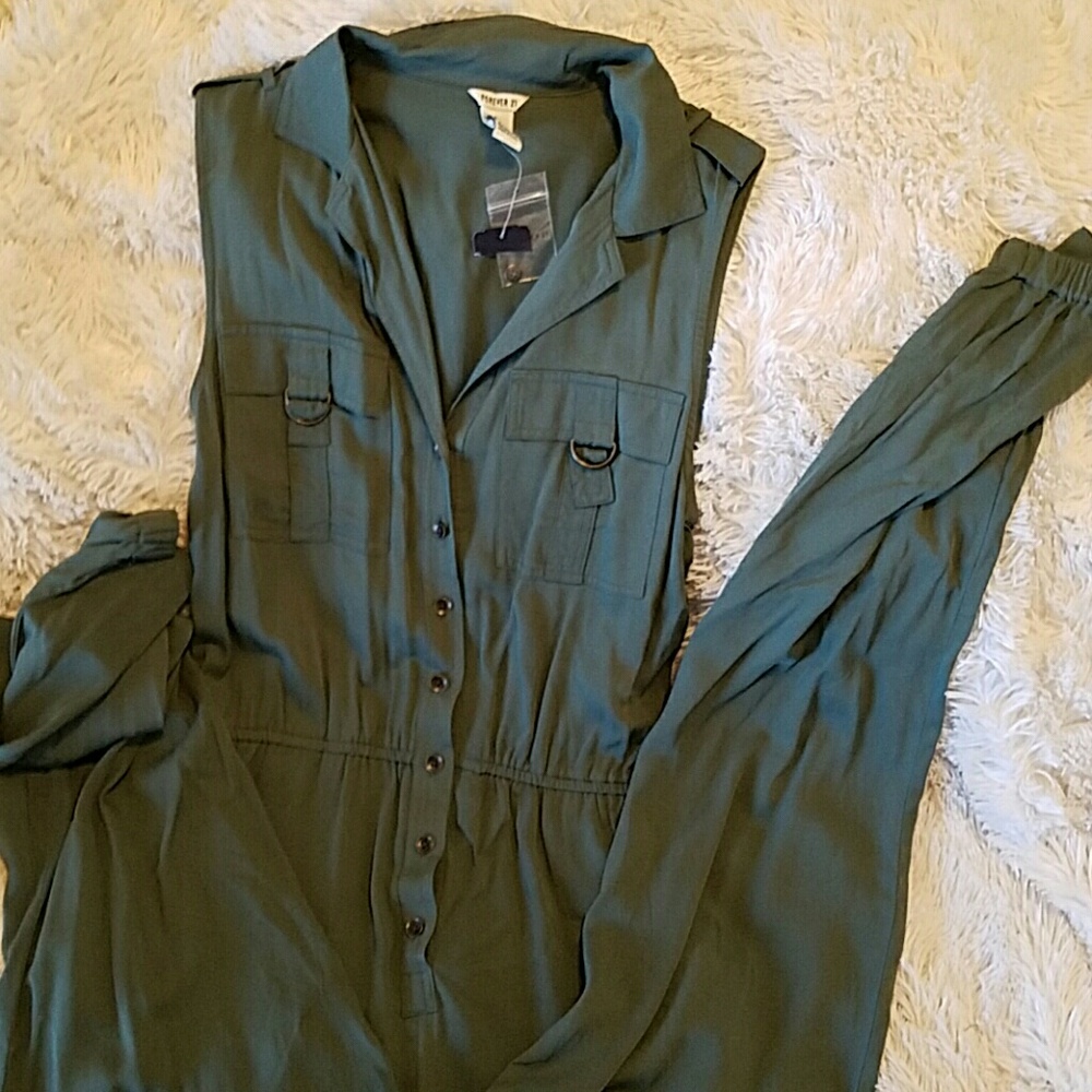 Olive pant jumpsuit