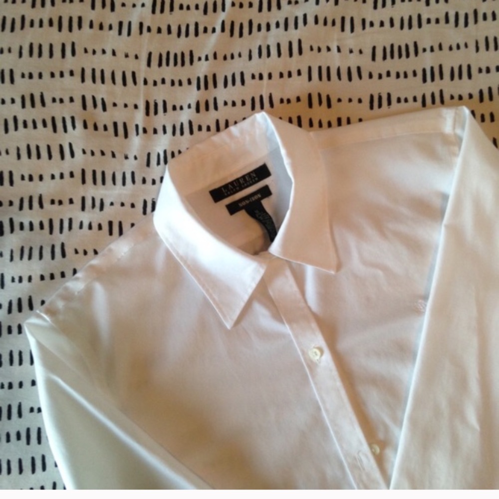 Ralph Lauren white classic button shirt non-iron