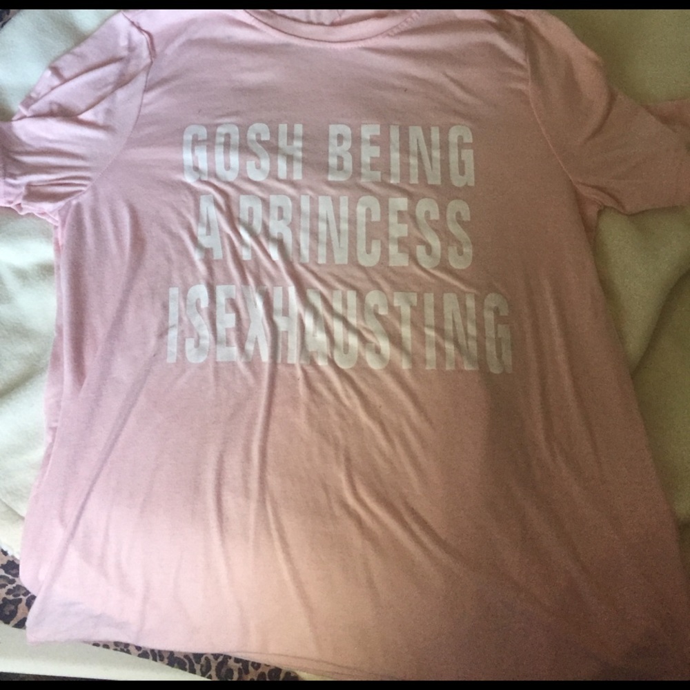 A pink and white T-shirt