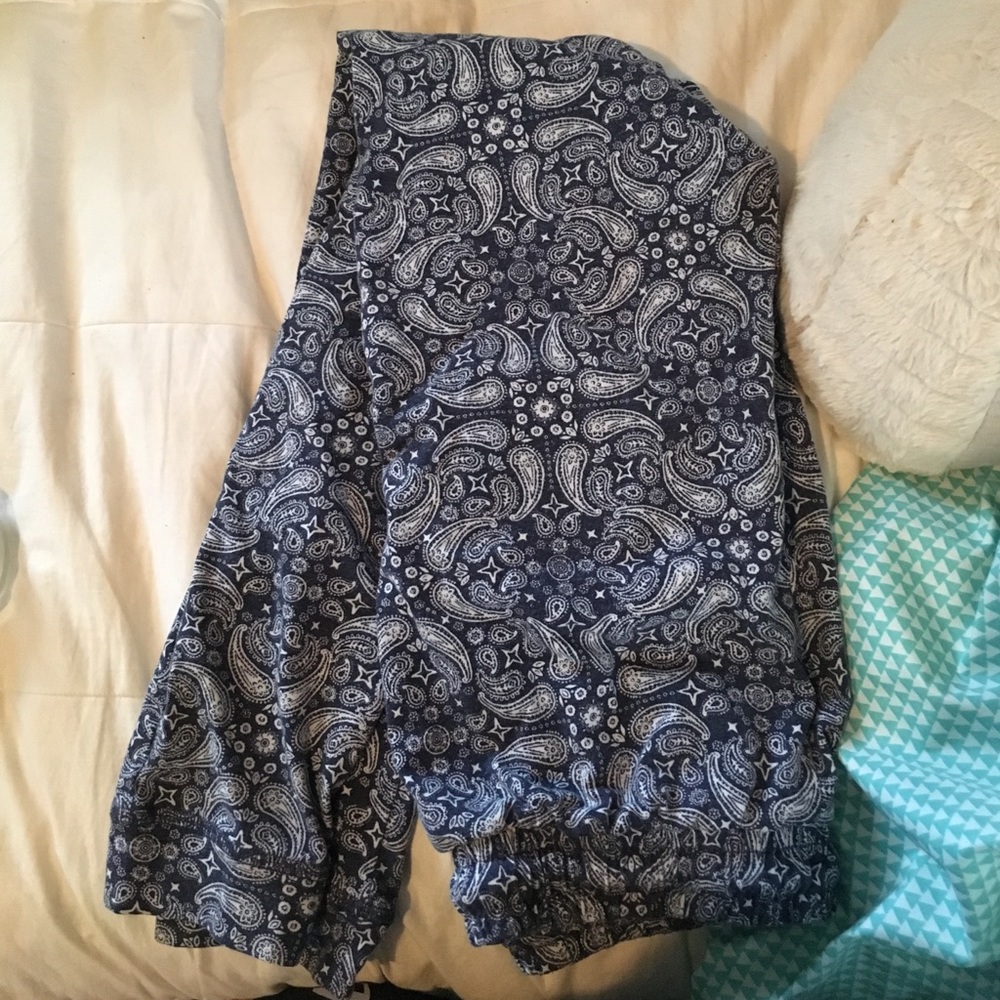 Blue and white slouchy joggers