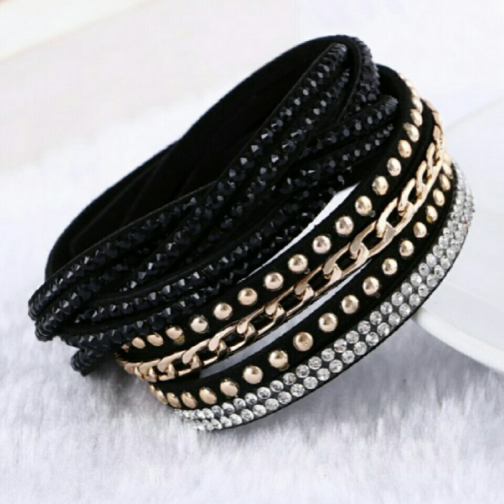Leather Bracelet MULTIPLE COLORS AVAILABLE - Picture 3 of 4
