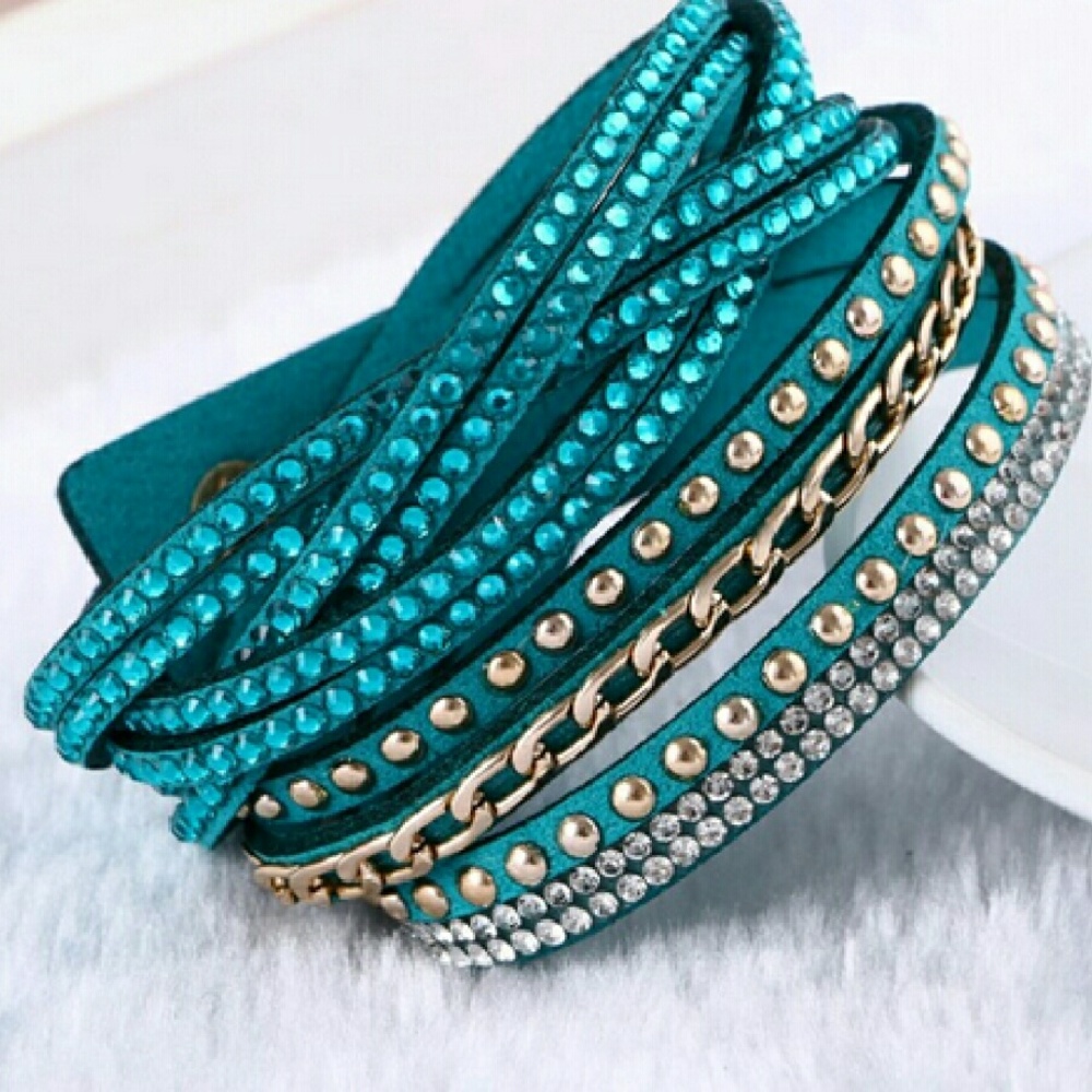 Leather Bracelet MULTIPLE COLORS AVAILABLE - Picture 4 of 4