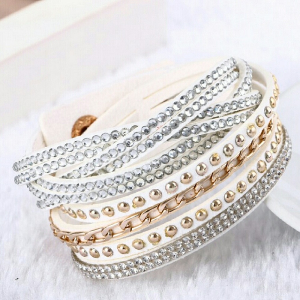 Leather Bracelet MULTIPLE COLORS AVAILABLE - Picture 2 of 4