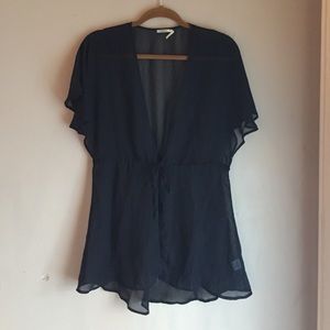 Sheer black chemise/robe