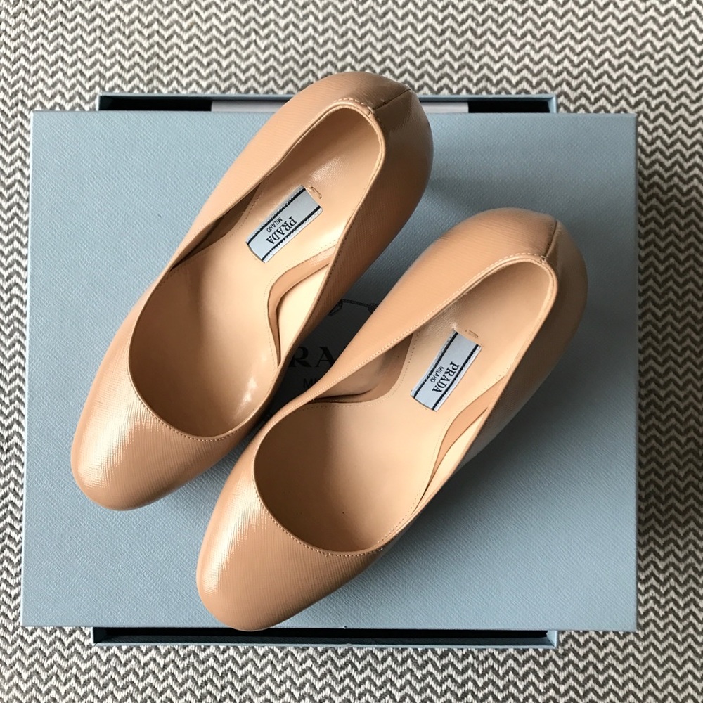 *SOLD*Prada Nude 100MM Round Heels - Never Worn!