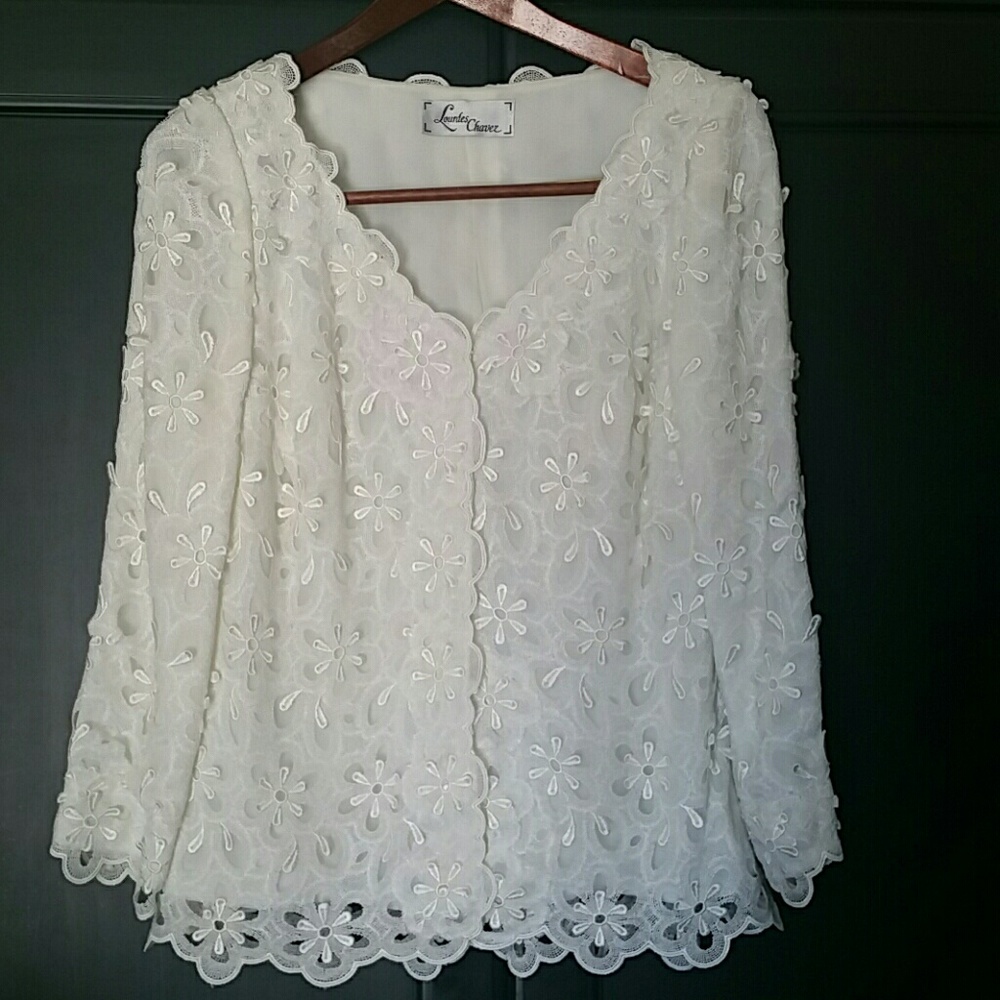 Vintage Lourdes Chavez 3 Piece  Eyelet set