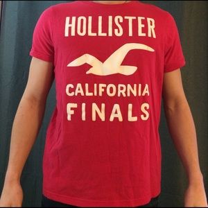 Pink(fuchsia) Hollister tee(men's)