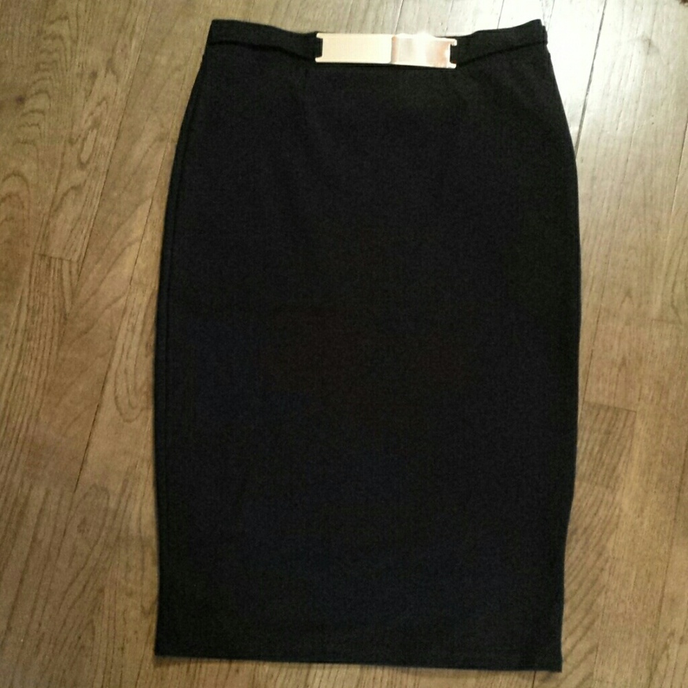 Black pencil skirt