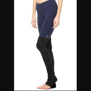 New! Alo Rich Navy Goddess Leggings