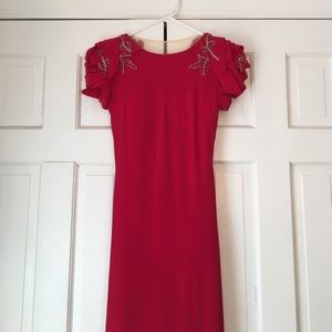 Tony Bowls Red Evening Gown