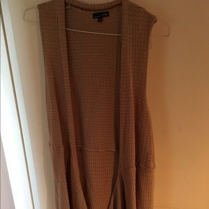 Tan vest cardigan