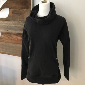 Black pullover Lululemon sweatshirt with cowl neck