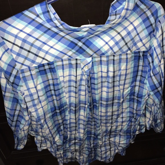 Plaid button down blouse - Picture 4 of 4
