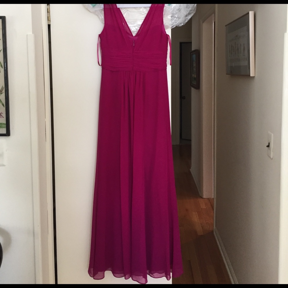Magenta/raspberry bridesmaids dress
