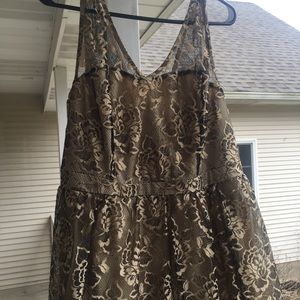 Black and Gold lace dress